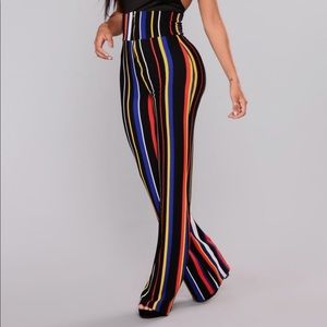 Striped flare pants